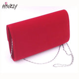 Ladies Evening Envelope Metal Chain Clutch Bag Wedding Party