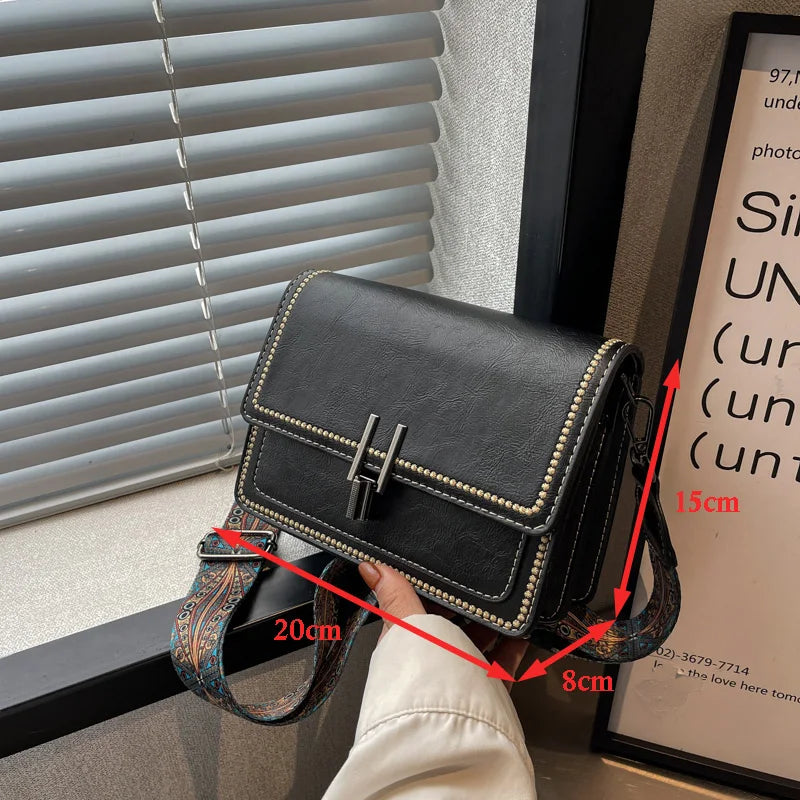 Casual Ladies Messenger Bag Shoulder Bags Contrast Ladies Bags