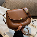Net Red Retro Shoulder Bag Messenger Bag All-match Texture Small Square B