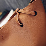 Retro PU Leather Shoulder Bag Set Crossbody Handbag