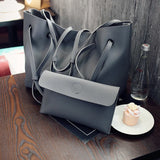 Retro PU Leather Shoulder Bag Set Crossbody Handbag