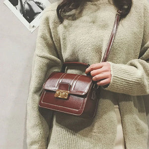 Oil Leather Women Bag Adjustable Shoulder Strap
