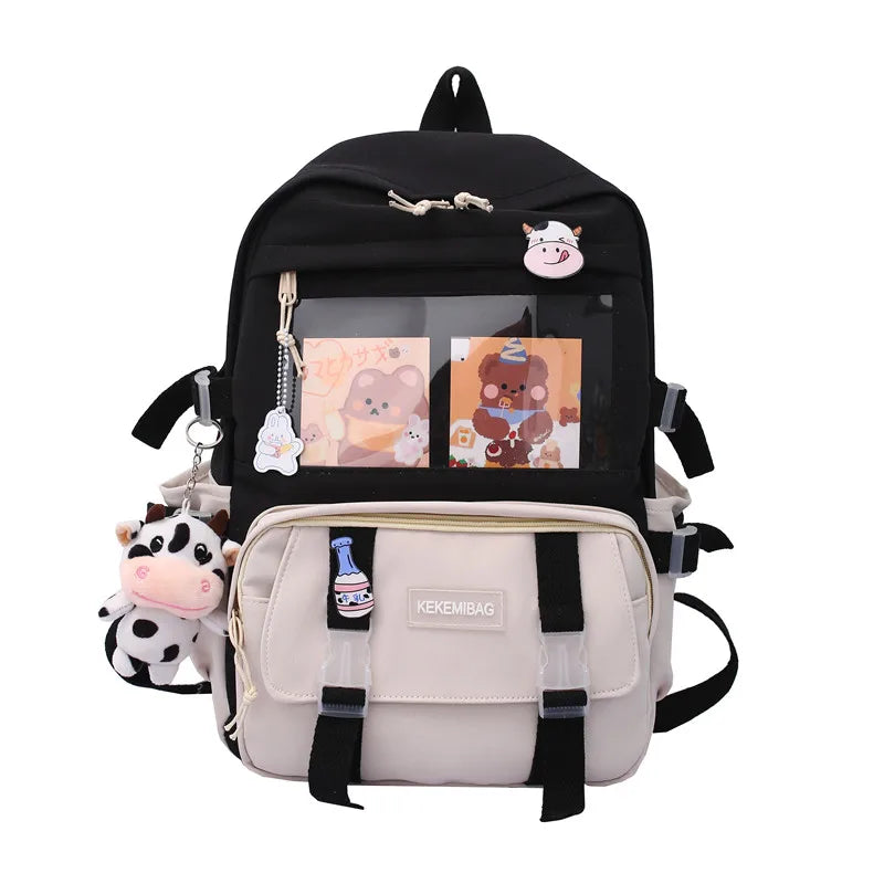Waterproof Transparent Nylon Backpack Large Capacity Teen Backpack