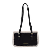 Lamb Wool Women Tote Bag Square Bags Female Causal Shoulder Messenger Bag