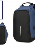 Anti Theft Laptop Backpack USB School Bag Rucksack for Men