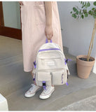 Canvas Backpack for Women Large Capacity Outdoors Travel Bag