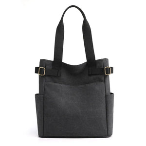 Canvas Handbag Vintage Square Shoulder Bag Tote Bag Large Capacity for Women