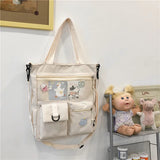 Large Capacity Shoulder Bag for Girls Waterproof Nylon Handbag