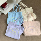 Student Shopping Bag Canvas Shoulder Bag Women's Handbag
