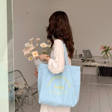 Student Shopping Bag Canvas Shoulder Bag Women's Handbag