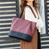 Large Retro Women Tote Casual Shoulder Bag PU Leather Female Shopping Bag