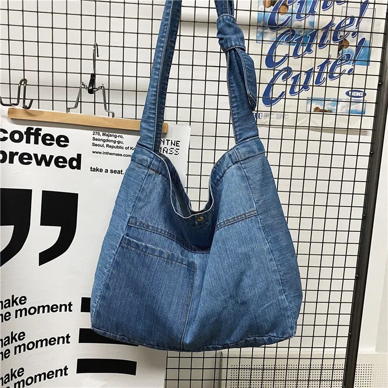 Denim Women's Messenger Bags High-Quality Large-Capacity Ladies Shoulder Bags