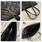 Retro Rhombus Chain Handbags Embroidery Thread Shoulder Bag