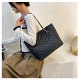 Retro Rhombus Chain Handbags Embroidery Thread Shoulder Bag