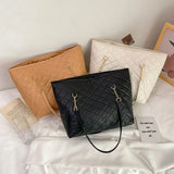 Retro Rhombus Chain Handbags Embroidery Thread Shoulder Bag