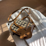 Lattice Shoulder Messenger Women Bag Pendant Style Portable Small Bag