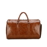 Men's Large Capacity Leather Travel Duffle Bag