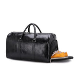 Men's Large Capacity Leather Travel Duffle Bag