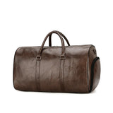 Men's Large Capacity Leather Travel Duffle Bag