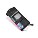 Slim Zero Wallet Envelope Short Cow Leather Wallet