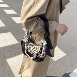 Leopard Print Hobos Underarm Bag 16X29X6CM