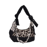 Leopard Print Hobos Underarm Bag 16X29X6CM