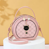 Women's Round Handbag Crossbody Small Bag Circle Shoulder Bag