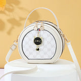 Women's Round Handbag Crossbody Small Bag Circle Shoulder Bag
