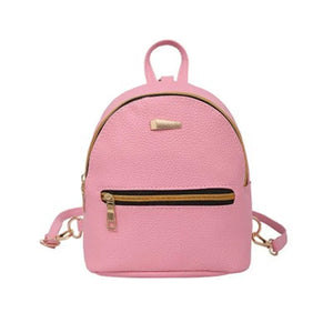 Mini Artificial Leather Women's Backpack Multi-function Shoulder Bag
