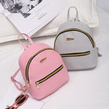 Mini Artificial Leather Women's Backpack Multi-function Shoulder Bag