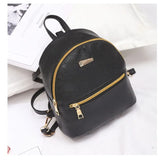 Mini Artificial Leather Women's Backpack Multi-function Shoulder Bag