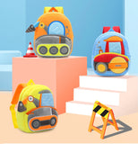 Plush Bulldozer Excavator Backpack for Kids 2-4 Years Old