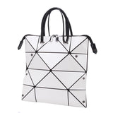 Casual Female PU Folding Tote Bags Women Diamond Crossbody Shou