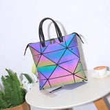 Casual Female PU Folding Tote Bags Women Diamond Crossbody Shou