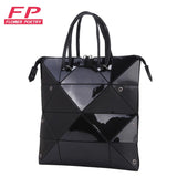 Casual Female PU Folding Tote Bags Women Diamond Crossbody Shou