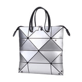 Casual Female PU Folding Tote Bags Women Diamond Crossbody Shou