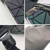 Holographic Waist Bag Geometry Fanny Pack Men Women Travel Chest Handbag