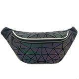Holographic Waist Bag Geometry Fanny Pack Men Women Travel Chest Handbag
