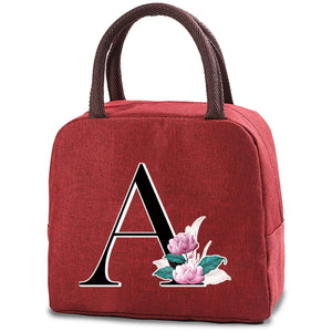 Whitemarble Lunch Bag Picnic Tote Canvas Handbag