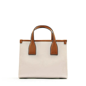 Canvas Leather Handbag Classic Woody Tote Bag