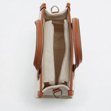 Canvas Leather Handbag Classic Woody Tote Bag