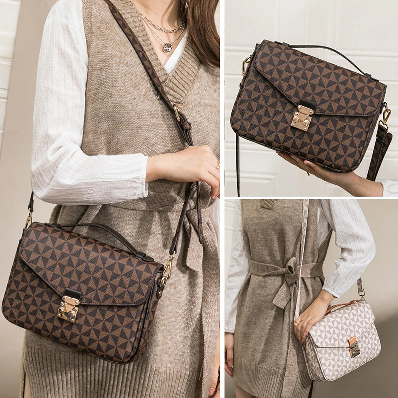 Vintage Leather Shoulder Bag Crossbody Bag Business Handbag