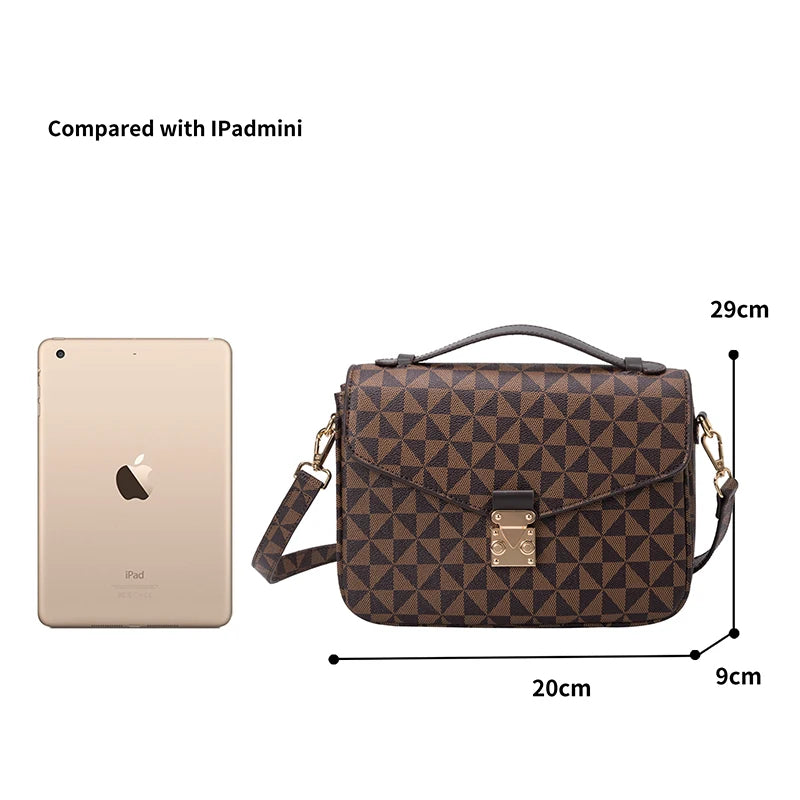 Vintage Leather Shoulder Bag Crossbody Bag Business Handbag