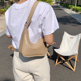 Lemon Leather Crossbody Bag for Women Casual Satchel Handbag