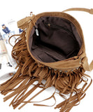 Vintage Brown Rivet Crossbody Shoulder Bag For Women With Long Strap