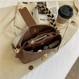 Women Shoulder Bags Leather Bucket Purse Crossbody Bag Stylish Handbag