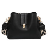 Women Shoulder Bags Leather Bucket Purse Crossbody Bag Stylish Handbag