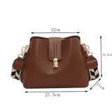 Women Shoulder Bags Leather Bucket Purse Crossbody Bag Stylish Handbag