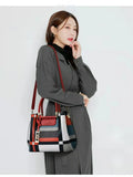 Women's Printed Plaid Small Square Bag