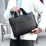 Leather Men's Briefcase Shoulder Bag Messenger Casual Tote Computer Bags